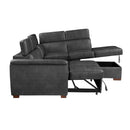  Homelegance Barre 8567GY*SC 2 pc Sectional with Pull-out Bed and Right Chaise with Hidden Storage, Adjustable Headrests IMAGE 10