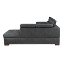  Homelegance Barre 8567GY*SC 2 pc Sectional with Pull-out Bed and Right Chaise with Hidden Storage, Adjustable Headrests IMAGE 5