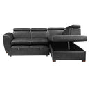  Homelegance Barre 8567GY*SC 2 pc Sectional with Pull-out Bed and Right Chaise with Hidden Storage, Adjustable Headrests IMAGE 7