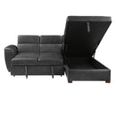 Homelegance Barre 8567GY*SC 2 pc Sectional with Pull-out Bed and Right Chaise with Hidden Storage, Adjustable Headrests IMAGE 9