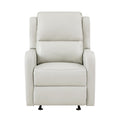  Manufacturer Color_Taupe -- Homelegance Durant Glider Leather Look Recliner IMAGE 1