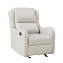  Manufacturer Color_Taupe -- Homelegance Durant Glider Leather Look Recliner IMAGE 2