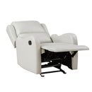  Manufacturer Color_Taupe -- Homelegance Durant Glider Leather Look Recliner IMAGE 5