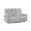  Homelegance Lyndon 9610GY-2 Double Reclining Love Seat with Center Console IMAGE 2