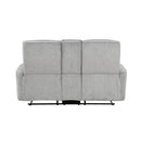  Homelegance Lyndon 9610GY-2 Double Reclining Love Seat with Center Console IMAGE 3