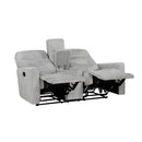  Homelegance Lyndon 9610GY-2 Double Reclining Love Seat with Center Console IMAGE 4