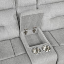  Homelegance Lyndon 9610GY-2 Double Reclining Love Seat with Center Console IMAGE 5