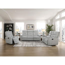 Homelegance Lyndon 9610GY-2 Double Reclining Love Seat with Center Console IMAGE 7