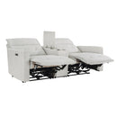  Homelegance Salida 9444HMP-2CNPWH* Power Double Reclining Love Seat with Center Console and Power Headrests IMAGE 4