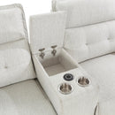  Homelegance Salida 9444HMP-2CNPWH* Power Double Reclining Love Seat with Center Console and Power Headrests IMAGE 5