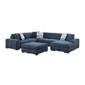  Manufacturer Color_Blue -- Homelegance Raife Fabric 5 pc Sectional IMAGE 1