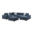  Manufacturer Color_Blue -- Homelegance Raife Fabric 5 pc Sectional IMAGE 1