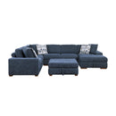  Manufacturer Color_Blue -- Homelegance Raife Fabric 5 pc Sectional IMAGE 2