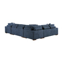 Manufacturer Color_Blue -- Homelegance Raife Fabric 5 pc Sectional IMAGE 5