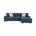  Manufacturer Color_Blue -- Homelegance Raife Fabric 2 pc Sectional IMAGE 1