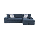  Manufacturer Color_Blue -- Homelegance Raife Fabric 2 pc Sectional IMAGE 1