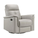  Manufacturer Color_Silver -- Homelegance Swivel Glider Leather Match Recliner IMAGE 2