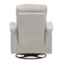  Manufacturer Color_Silver -- Homelegance Swivel Glider Leather Match Recliner IMAGE 4