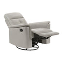  Manufacturer Color_Silver -- Homelegance Swivel Glider Leather Match Recliner IMAGE 5