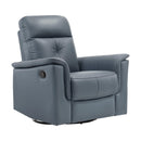  Manufacturer Color_Blue Grey -- Bristow 9620BGY-1 Swivel Glider Reclining Chair IMAGE 2