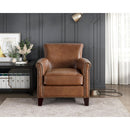  Manufacturer Color_Brown -- Homelegance Braintree Stationary Leather Accent Chair IMAGE 5