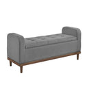  Homelegance Brigitte 4590GY Lift Top Storage Bench IMAGE 2