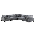  Manufacturer Color_Grey -- Homelegance Traverse Fabric 5 pc Sectional IMAGE 1