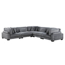  Manufacturer Color_Grey -- Homelegance Traverse Fabric 5 pc Sectional IMAGE 1