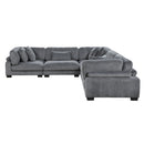  Manufacturer Color_Grey -- Homelegance Traverse Fabric 5 pc Sectional IMAGE 2