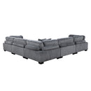  Manufacturer Color_Grey -- Homelegance Traverse Fabric 5 pc Sectional IMAGE 3