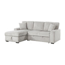  Homelegance Marsh 9633MNB*2LC2R 2 pc Sectional with Pull-out Bed, Left Chaise and Hidden Storage IMAGE 2