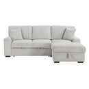  Homelegance Marsh 9633MNB*22LRC 2 pc Sectional with Pull-out Bed, Right Chaise and Hidden Storage IMAGE 1