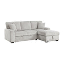  Homelegance Marsh 9633MNB*22LRC 2 pc Sectional with Pull-out Bed, Right Chaise and Hidden Storage IMAGE 2