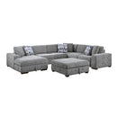  Manufacturer Color_Grey -- Homelegance Raife Fabric 5 pc Sectional IMAGE 1