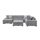  Manufacturer Color_Grey -- Homelegance Raife Fabric 5 pc Sectional IMAGE 2