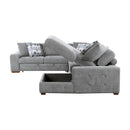  Manufacturer Color_Grey -- Raife 9624GY*52LRC 5 pc Sectional with Right Chaise and Storage Ottoman IMAGE 6