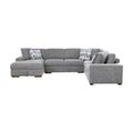  Manufacturer Color_Grey -- Homelegance Raife Fabric 4 pc Sectional IMAGE 1