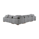  Manufacturer Color_Grey -- Homelegance Raife Fabric 4 pc Sectional IMAGE 3