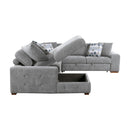  Manufacturer Color_Grey -- Homelegance Raife Fabric 4 pc Sectional IMAGE 4