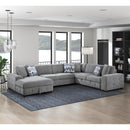 Manufacturer Color_Grey -- Homelegance Raife Fabric 4 pc Sectional IMAGE 5