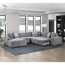  Manufacturer Color_Grey -- Homelegance Raife Fabric 4 pc Sectional IMAGE 7