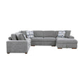  Manufacturer Color_Grey -- Homelegance Raife Fabric 4 pc Sectional IMAGE 1
