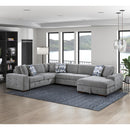  Manufacturer Color_Grey -- Homelegance Raife Fabric 4 pc Sectional IMAGE 5