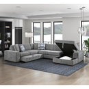  Manufacturer Color_Grey -- Homelegance Raife Fabric 4 pc Sectional IMAGE 6