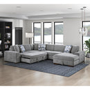  Manufacturer Color_Grey -- Homelegance Raife Fabric 4 pc Sectional IMAGE 7