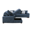  Manufacturer Color_Blue -- Raife 9624BU*5LC2R 5 pc Sectional with Left Chaise and Storage Ottoman IMAGE 6