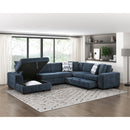  Manufacturer Color_Blue -- Raife 9624BU*42RLC 4 pc Sectional with Left Chaise IMAGE 6