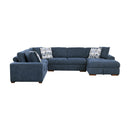  Manufacturer Color_Blue -- Raife 9624BU*42LRC 4 pc Sectional with Right Chaise IMAGE 1