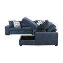  Manufacturer Color_Blue -- Raife 9624BU*42LRC 4 pc Sectional with Right Chaise IMAGE 4