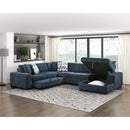  Manufacturer Color_Blue -- Raife 9624BU*42LRC 4 pc Sectional with Right Chaise IMAGE 6